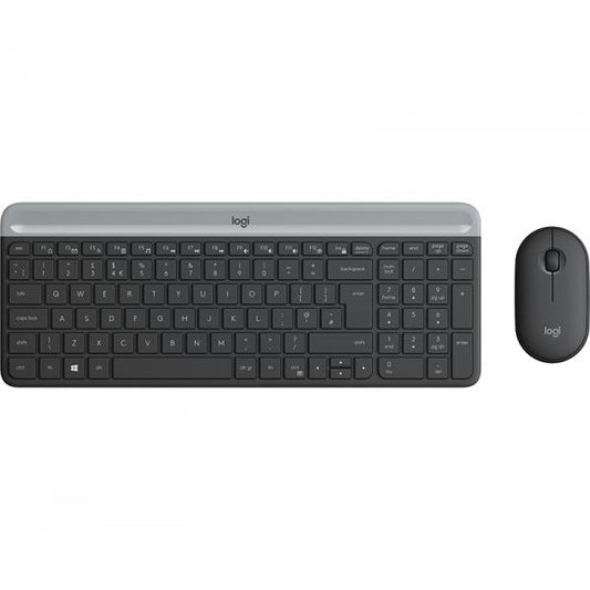 Logitech Mk470 Kit Tastiera + Mouse Wireless Layout Italiano Nero - Logitech